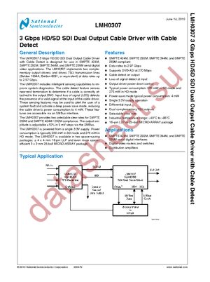 LMH0307GR/NOPB datasheet  